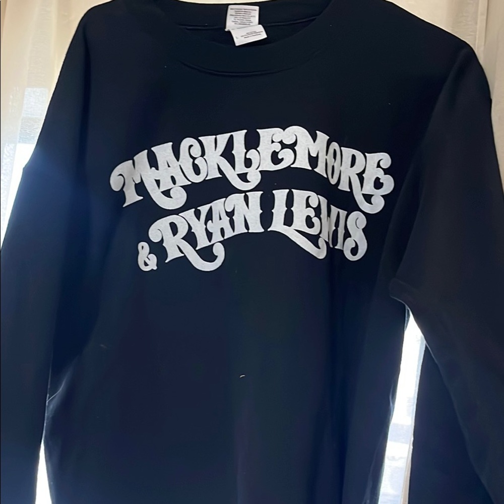 Black Sweatshirt with White Graphic